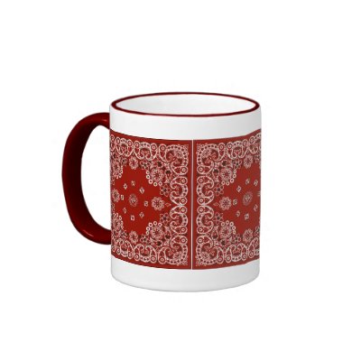 Western Red Bandana MUG or CUP by RanchLady