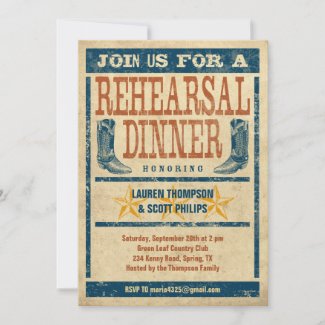 Western Rehearsal Dinner Invitations