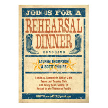 Western Rehearsal Dinner Invitations