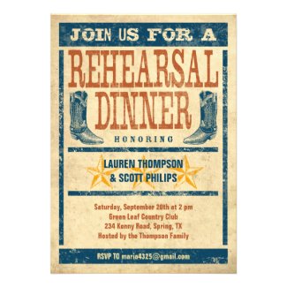 Western Rehearsal Dinner Invitations