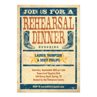 Western Rehearsal Dinner Invitations
