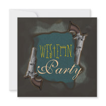 Western rodeo horse ranch party custom invitations