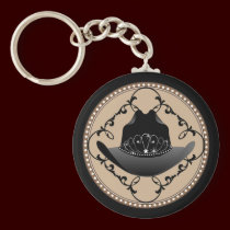 Western Rodeo Queen Cowgirl keychains