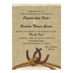 Western Rope and Horse Shoes Wedding Invitation