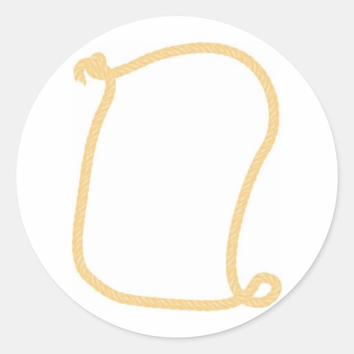 Western Rope Frame Classic Round Sticker Zazzle
