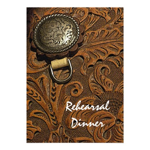 Western Saddle Country Rehearsal Dinner Invitation
