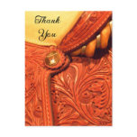 Western Saddle Country Thank You Postcard