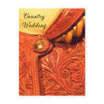 Western Saddle Country Wedding Announcement