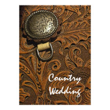 Western Saddle Country Wedding Invitation