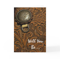 Western Saddle Will You Be My Bridesmaid Card