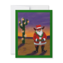 WESTERN SAGUARO CHRISTMAS TREE PARTY INVITATION