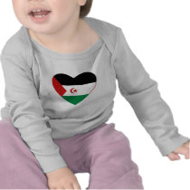 Western Sahara Flag Heart T-Shirt