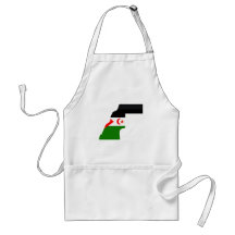 Western Sahara Flag Map full size Apron