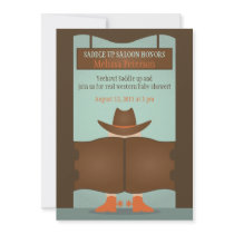 Western Saloon Baby Shower Invite