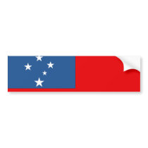 Western Samoa Flag bumper stickers