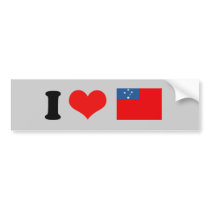 Western Samoa Flag bumper stickers
