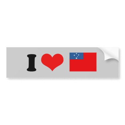 Western Samoa Flag Bumper Sticker by flagshirts