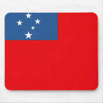 Western Samoa Flag mousepads