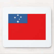 Western Samoa Flag mousepads
