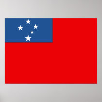 Western Samoa Flag Posters
