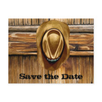 Western Save the Date Wedding Cards Post Card