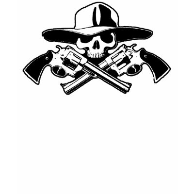 Western Skull Tshirts by Wiptydoo