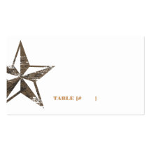 Western Star Escort Card Business Cards