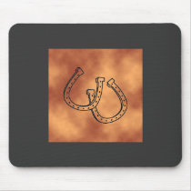 Western Style Double Horseshoes Mouse Pad mousepads