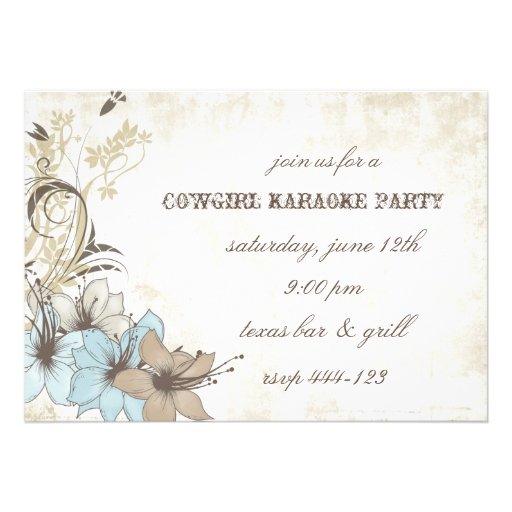 Western style party invitation