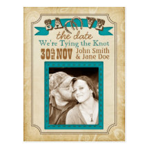 Western Style Save the Date Cards Post Cards