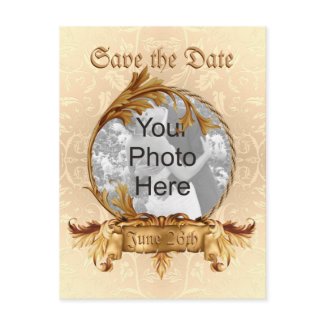 Western style Save the Date notice postcard