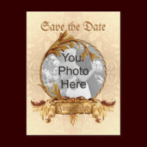 Western style Save the Date notice postcards