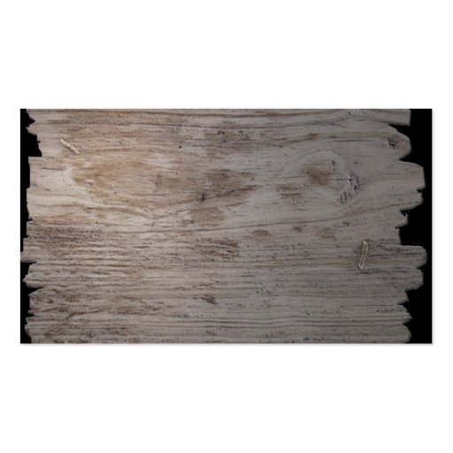 Western-style Wood Sign Business Card (back side)