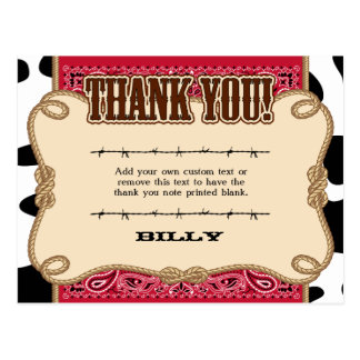 Western Thank You Cards | Zazzle