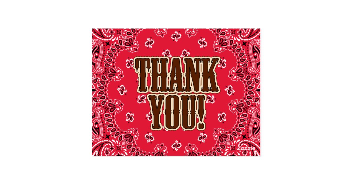Western Thank You Cards | Zazzle