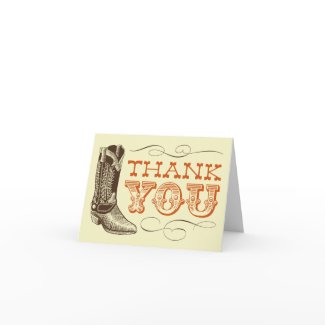 Western Thank You Cards (blank inside)