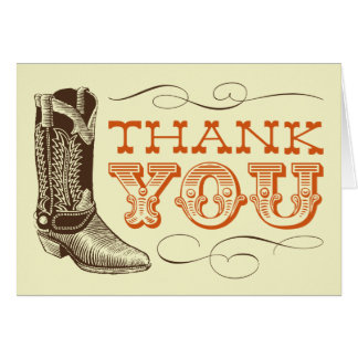 Cowboy Thank You Cards | Zazzle