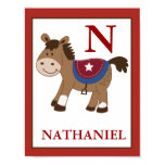 Western Theme Horse Nursery Print