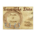 Western Theme Save the Date Postcard, Announcement by kjsweddingshop Western Theme Save the Date Postcard, Announcement