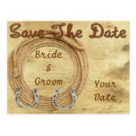 Western Theme Save the Date Postcard, Announcement