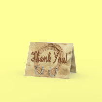 Western Theme Wedding Thank you Card
