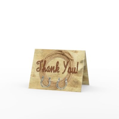Western Theme Wedding Thank you Card