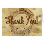 Western Theme Wedding Thank you Card