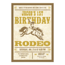 Western Themed Birthday Invitations