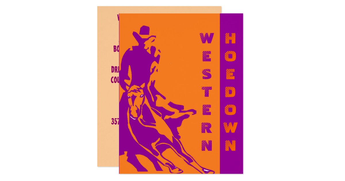 western themed party invitation ez2 customize zazzle customize party invitations