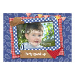 Western Themed Photo Birthday Invitation