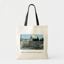 Western wall with Dome of the Rock, Jerusalem, Isr Canvas Bag