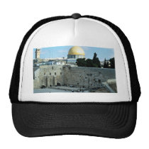 Western wall with Dome of the Rock, Jerusalem, Isr hats
