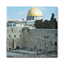 Western wall with Dome of the Rock, Jerusalem, Isr Fridge Magnet