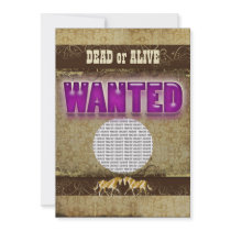 Western wanted ranch PHOTO insert Personalized Announcements
